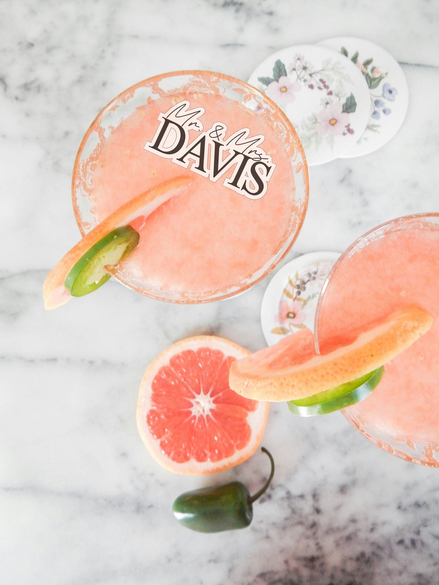 Mr. & Mrs. Cocktail Topper