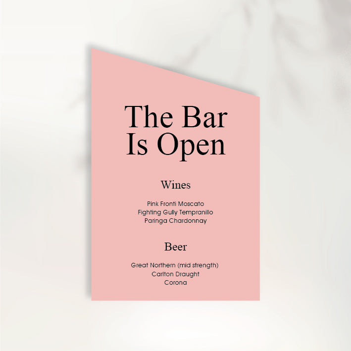 Fluttering Hearts Bar Sign