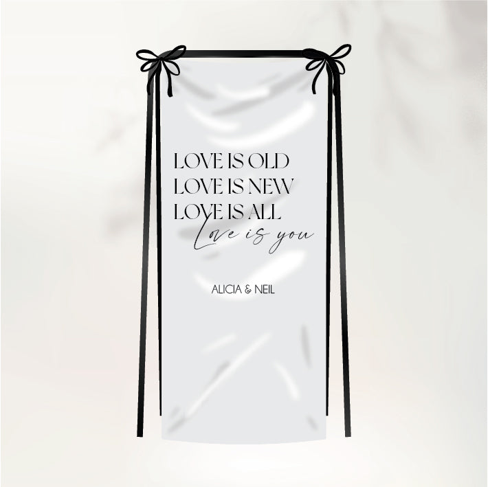 Timeless Love Fabric Sign
