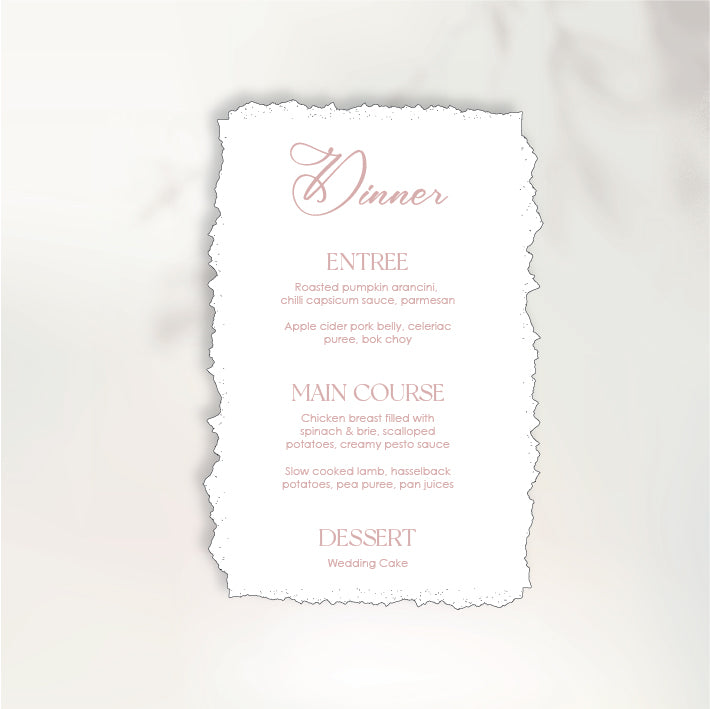 Those Little Moments Menu