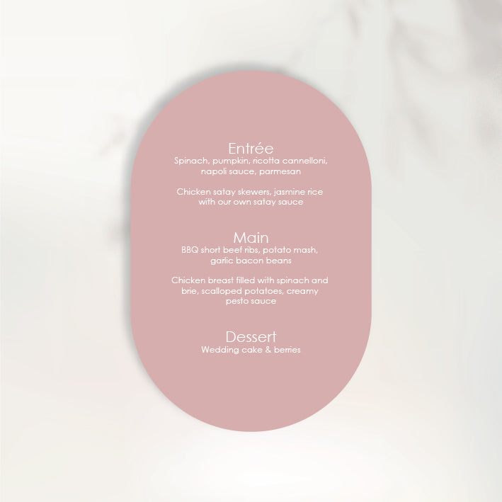 Sweetheart Menu
