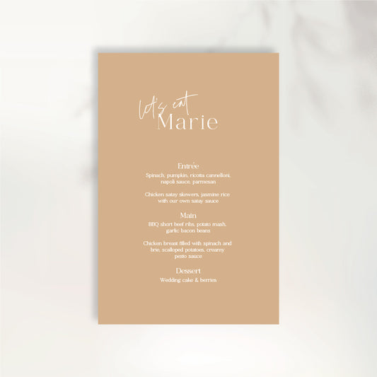 I'm Yours Menu
