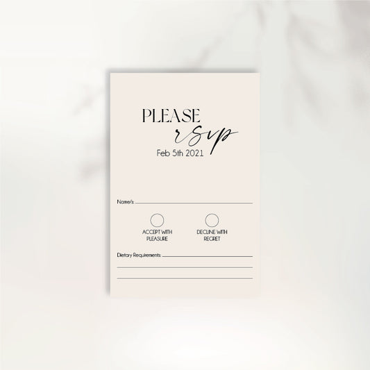 Timeless Love RSVP