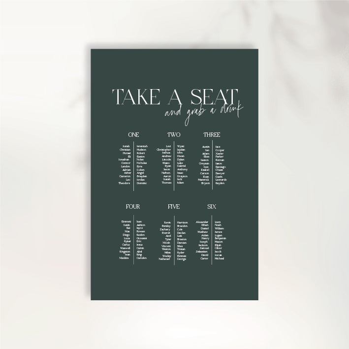 I'm Yours Seating Chart