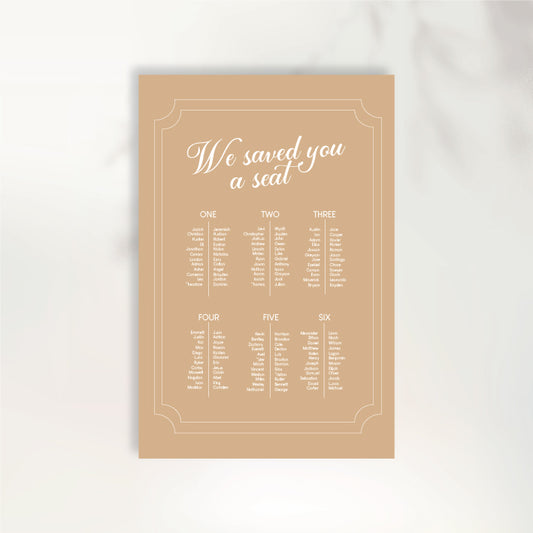 Lovin' You Seating Chart
