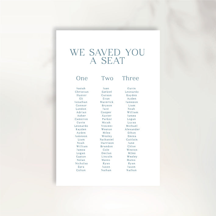 Adore You Seating Chart