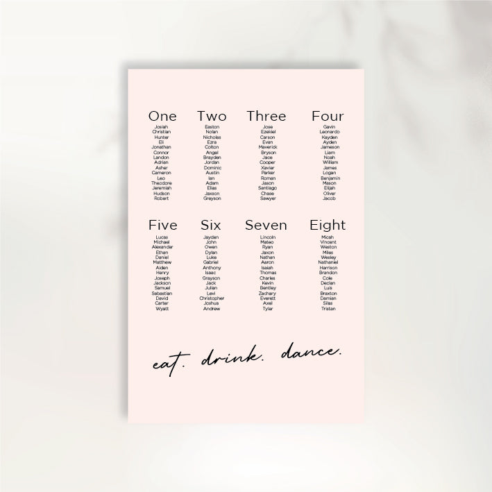 Cherished Seating Chart