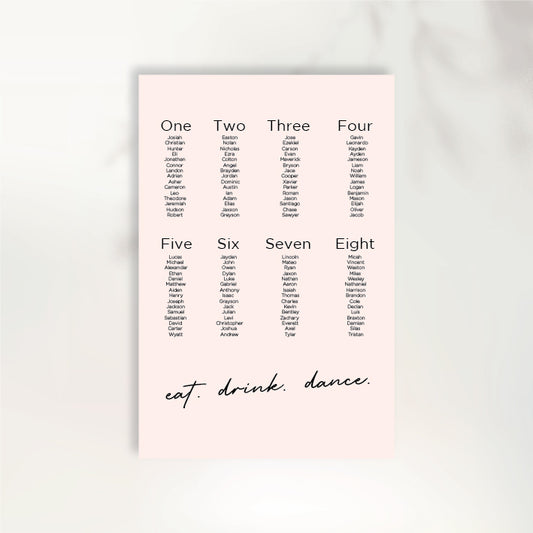 Cherished Seating Chart