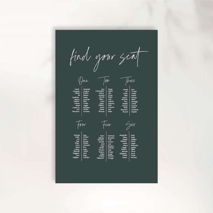 Endless Butterflies Seating Chart