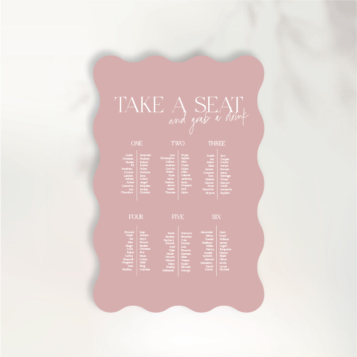 I'm Yours Seating Chart