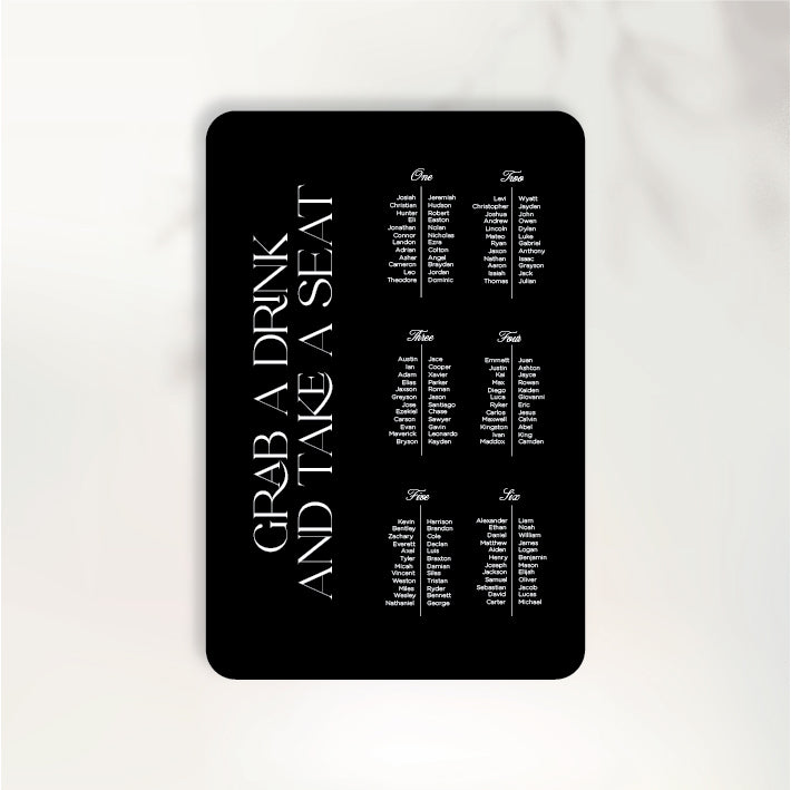 Ever After Seating Chart