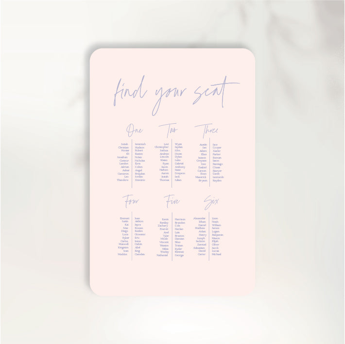 Endless Butterflies Seating Chart