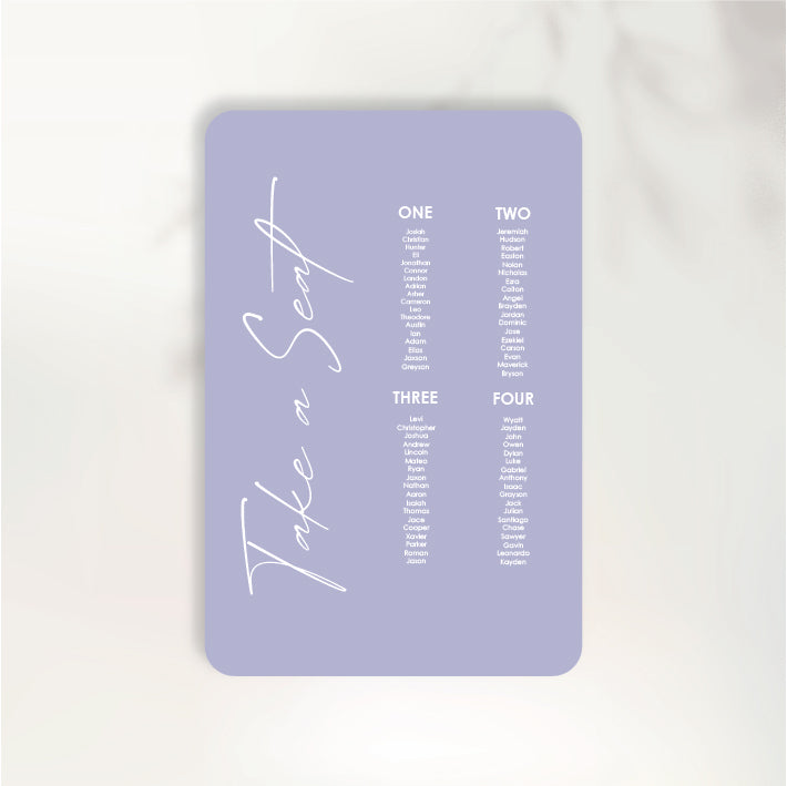 Today & Always Seating Chart