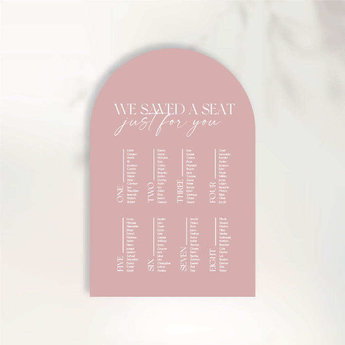 Timeless Love Seating Chart