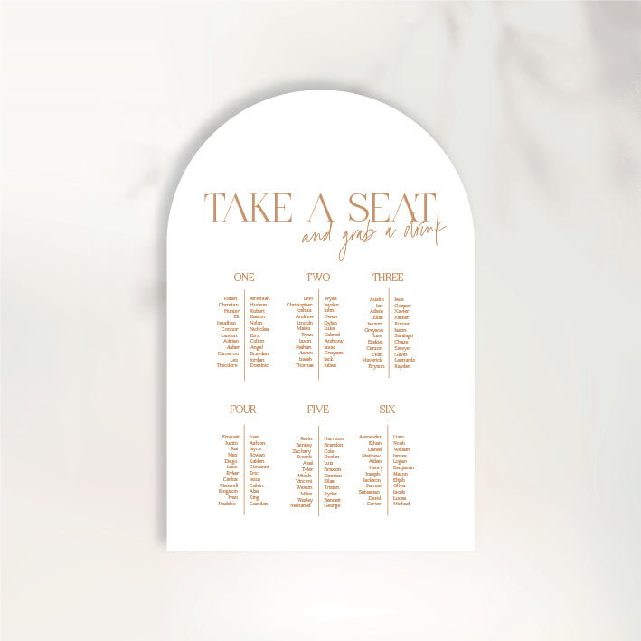 I'm Yours Seating Chart