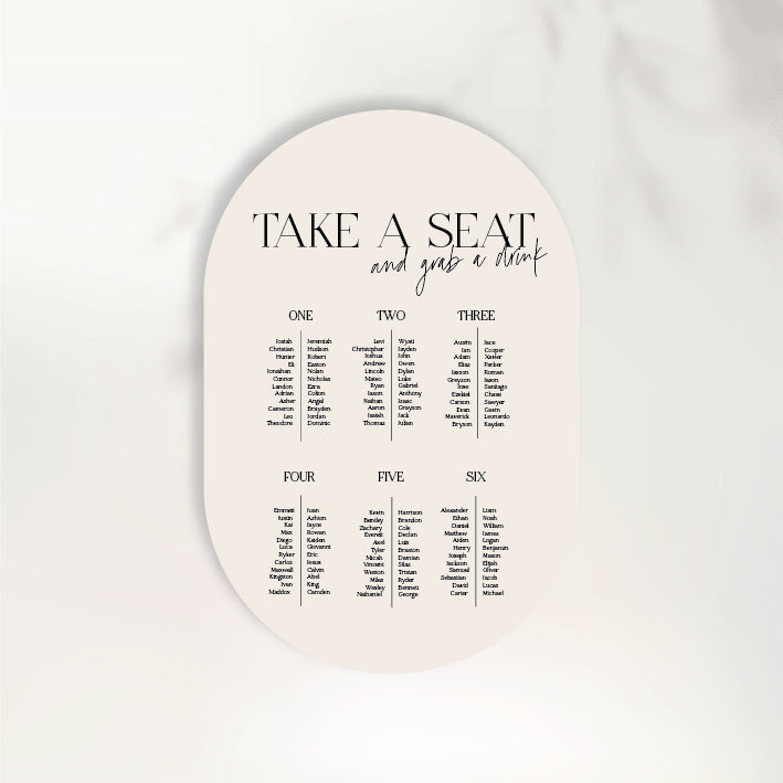 I'm Yours Seating Chart
