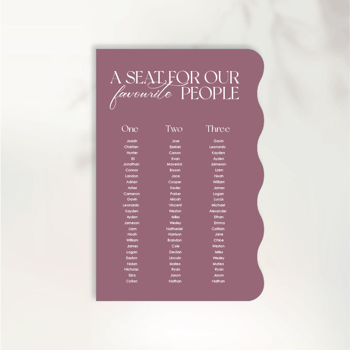 Those Little Moments Seating Chart