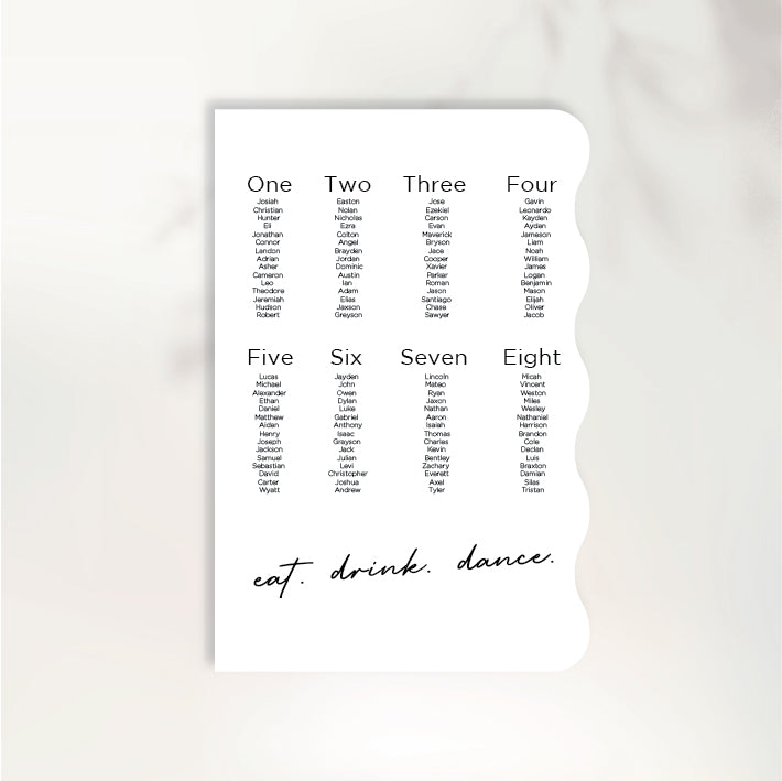 Cherished Seating Chart