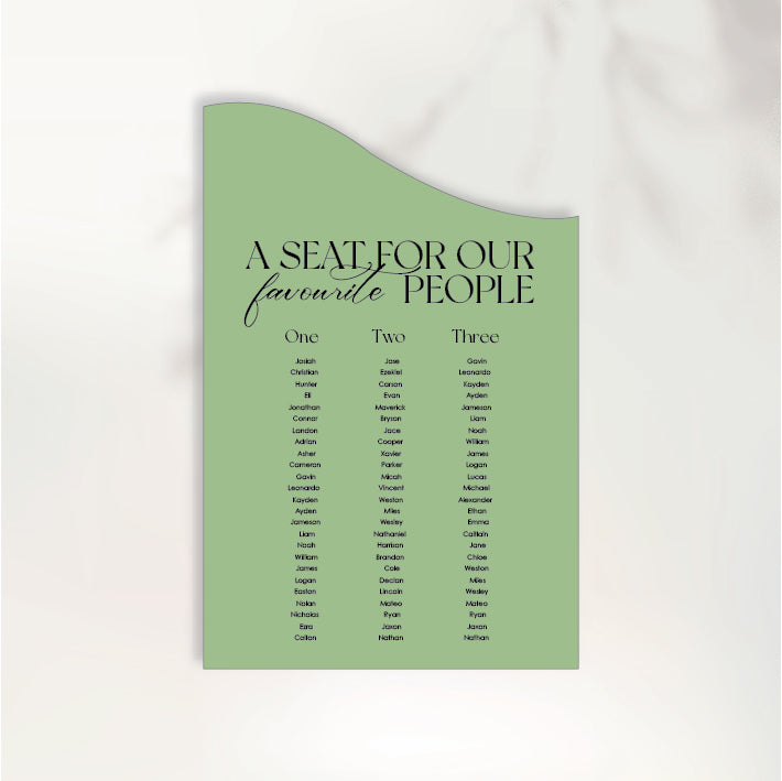 Those Little Moments Seating Chart