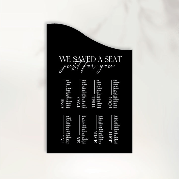 Timeless Love Seating Chart