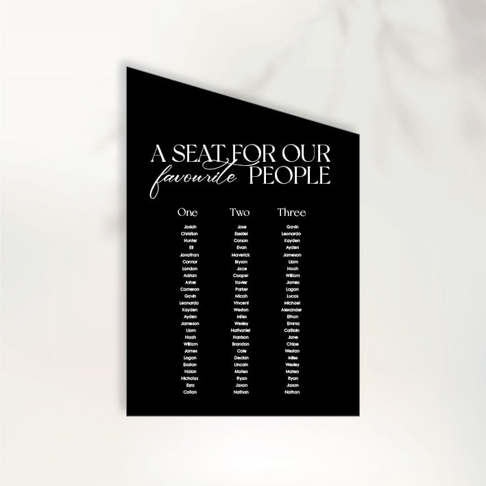 Those Little Moments Seating Chart