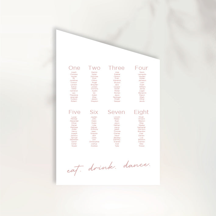 Cherished Seating Chart