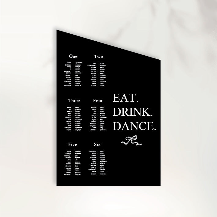 Fluttering Hearts Seating Chart