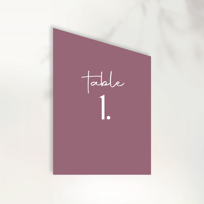 Head Over Heels Table Numbers