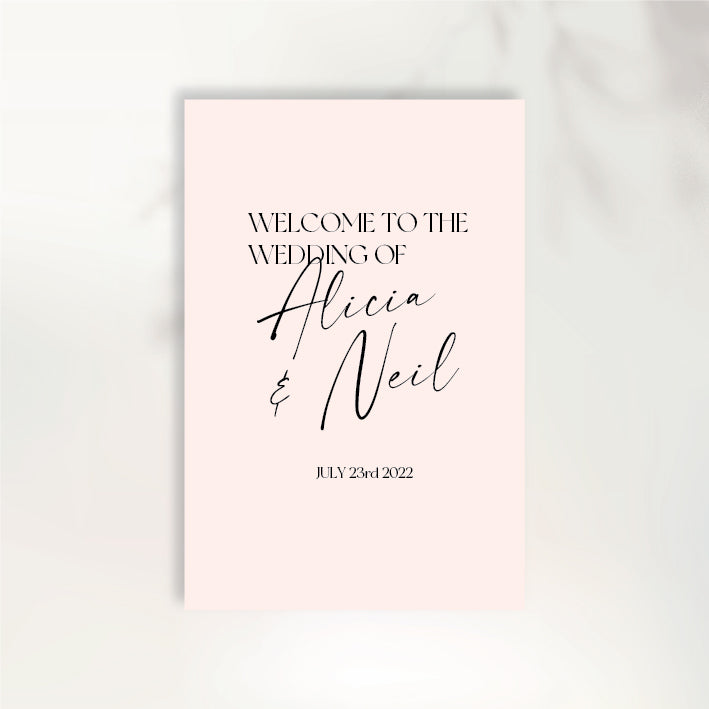 Timeless Love Welcome Sign