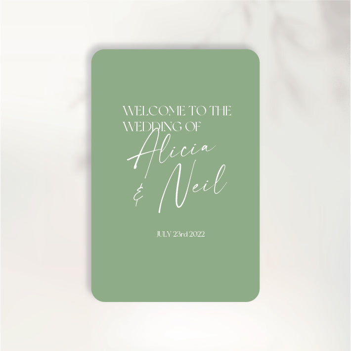 Timeless Love Welcome Sign