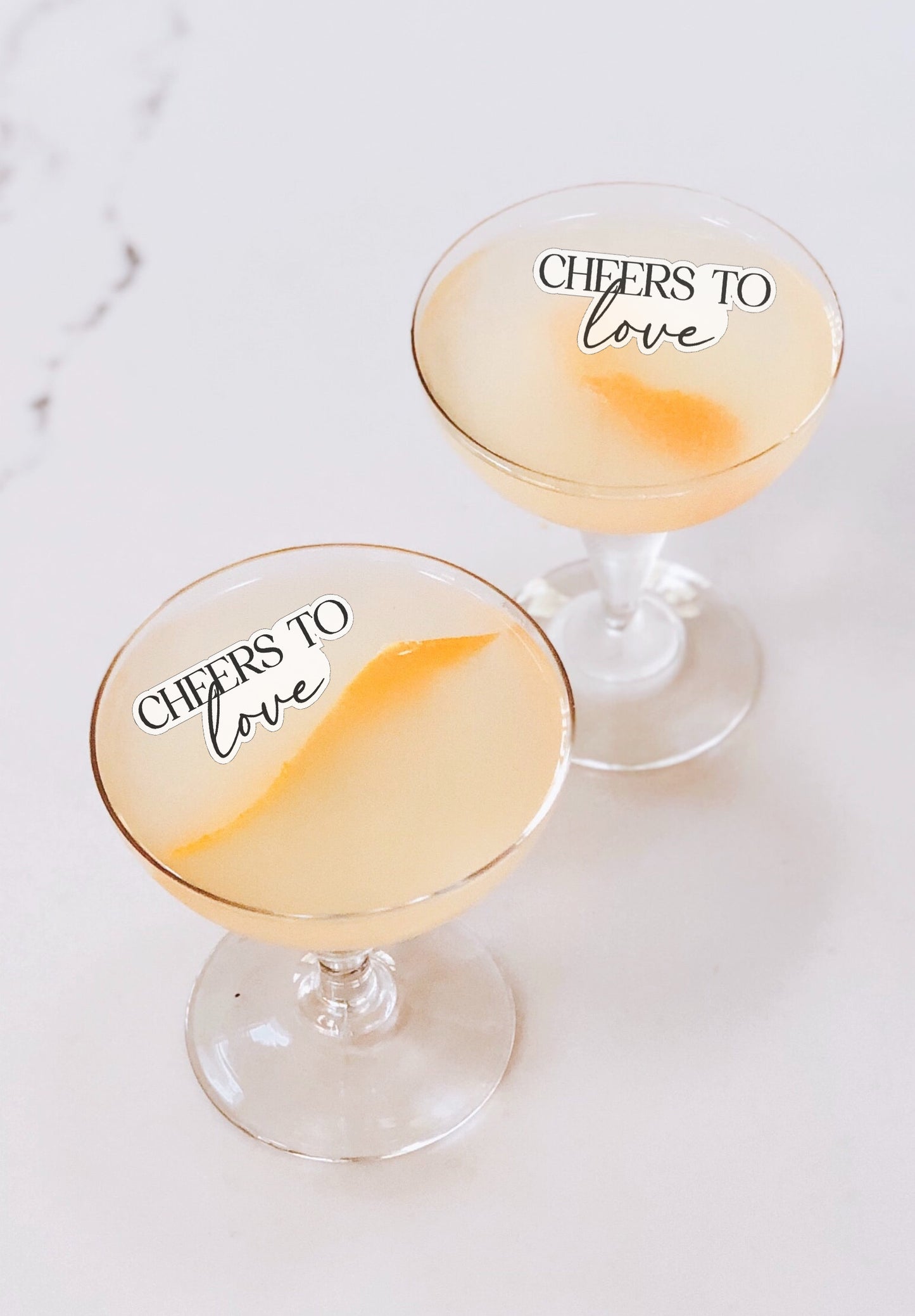 Cheers To Love Cocktail Topper