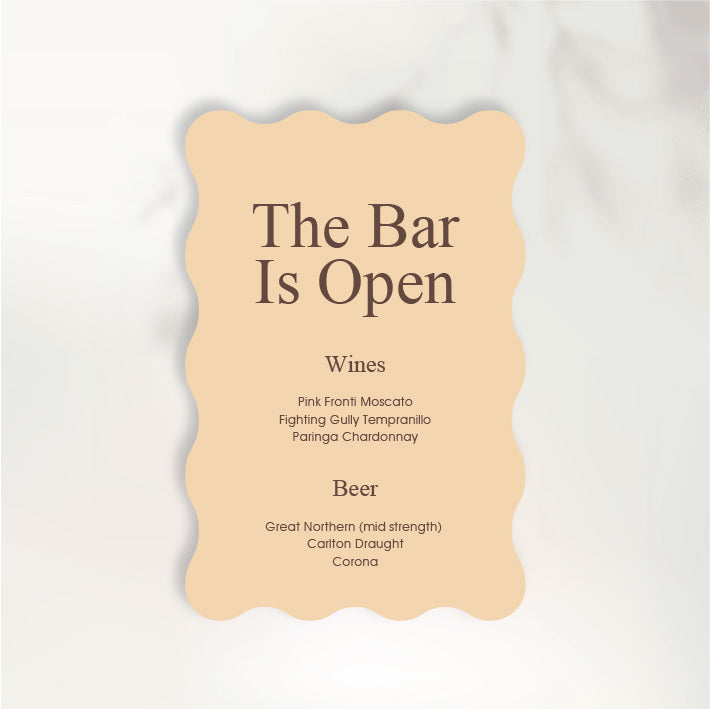 Fluttering Hearts Bar Sign