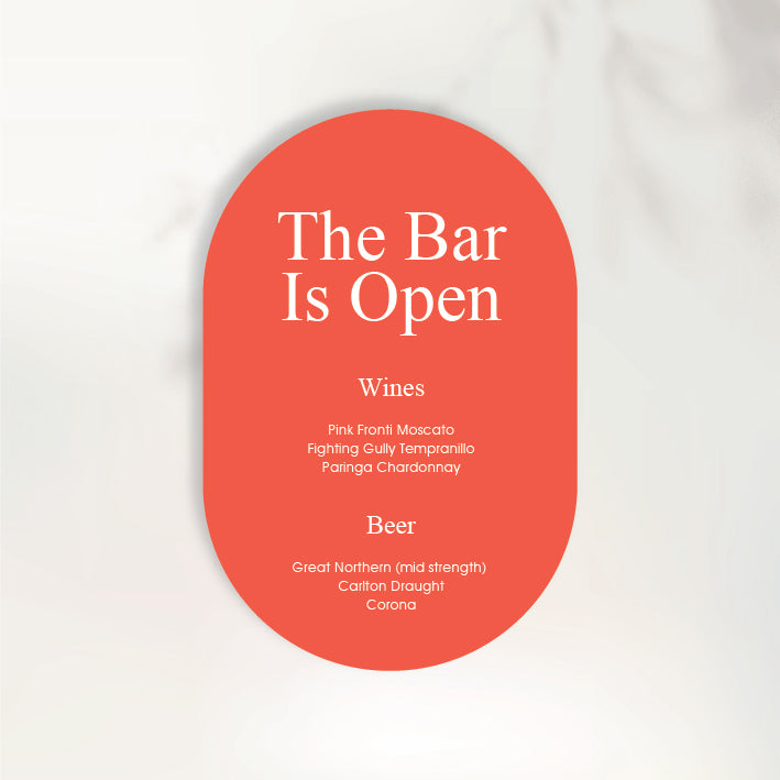 Fluttering Hearts Bar Sign