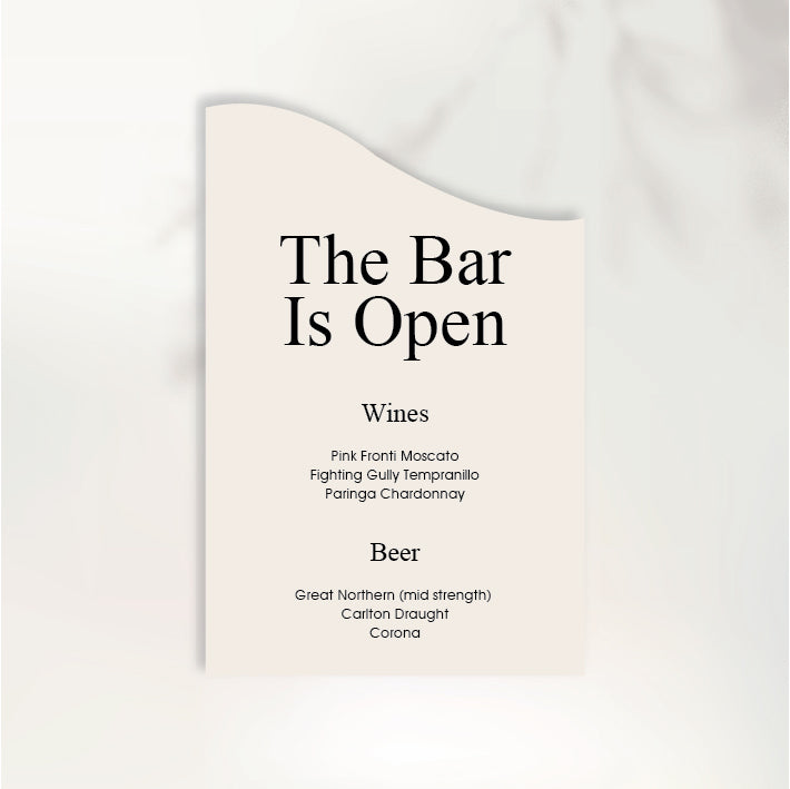 Fluttering Hearts Bar Sign