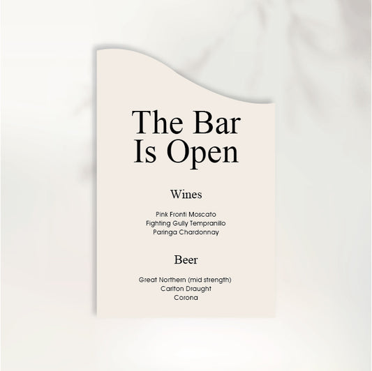 Fluttering Hearts Bar Sign