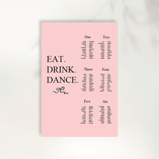 Fluttering Hearts Seating Chart