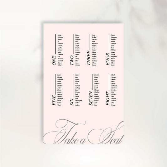 Rose Seating Chart
