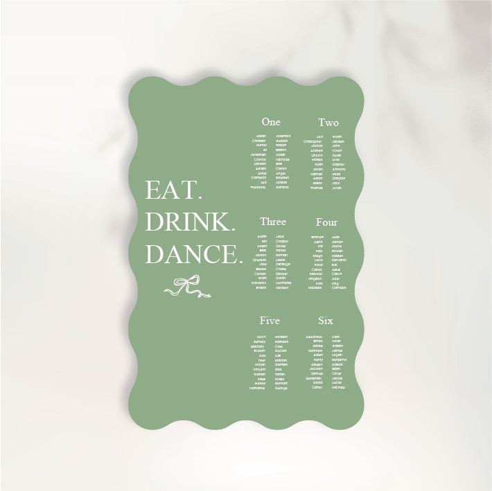 Fluttering Hearts Seating Chart