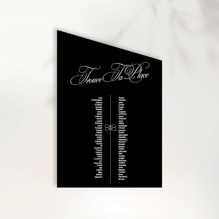 Lettre D'Amour Seating Chart