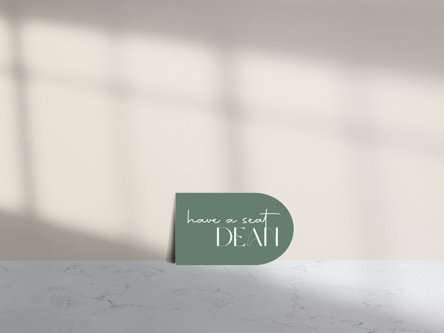 Head Over Heels Place Card