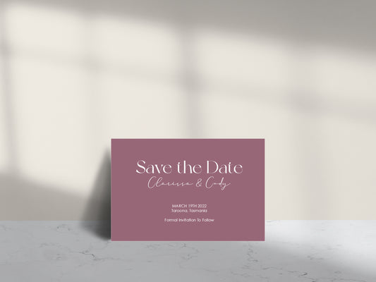 One Love Save the Date